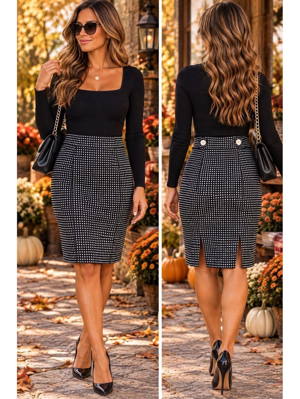 Joseph Ribkoff polkadot pencil skirt size 8 οΏΌ
